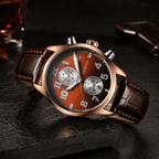 The Lorenzo Chronograph - Rose Gold / Espresso - 
