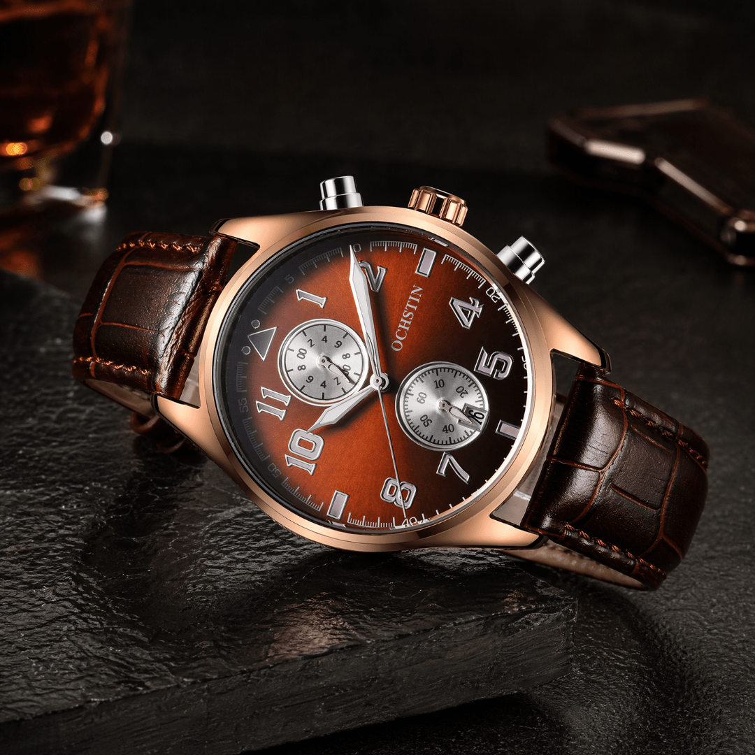The Lorenzo Chronograph - Rose Gold / Espresso - 