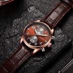 The Lorenzo Chronograph - Rose Gold / Espresso - 