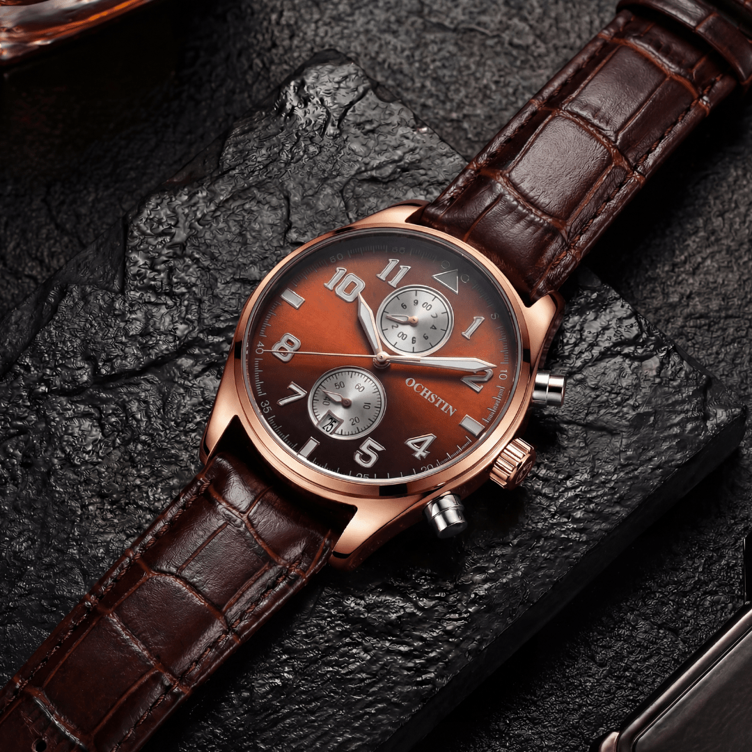 The Lorenzo Chronograph - Rose Gold / Espresso - 