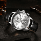 The Lorenzo Chronograph - Silver / Black - 