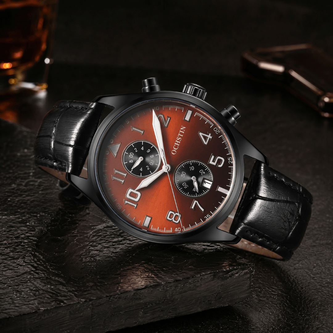 The Lorenzo Chronograph - Obsidian - 