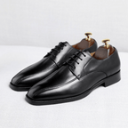 The Marcello Leather Derby - Black - 6.5