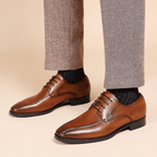 The Marcello Leather Derby - Brown - 6.5