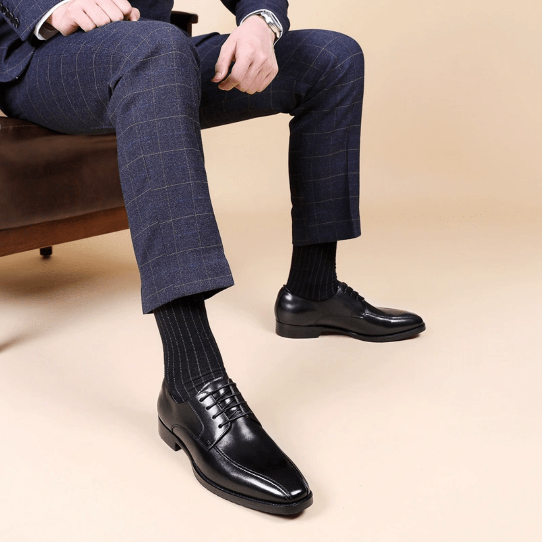The Marcello Leather Derby - Black - 6.5