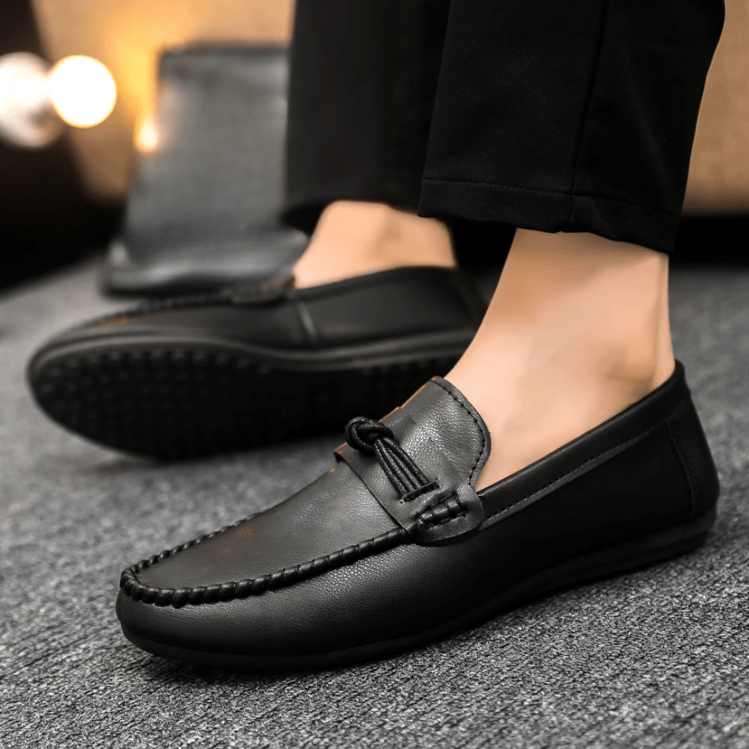 The Marcus Knotted Loafer - Black - 5.5