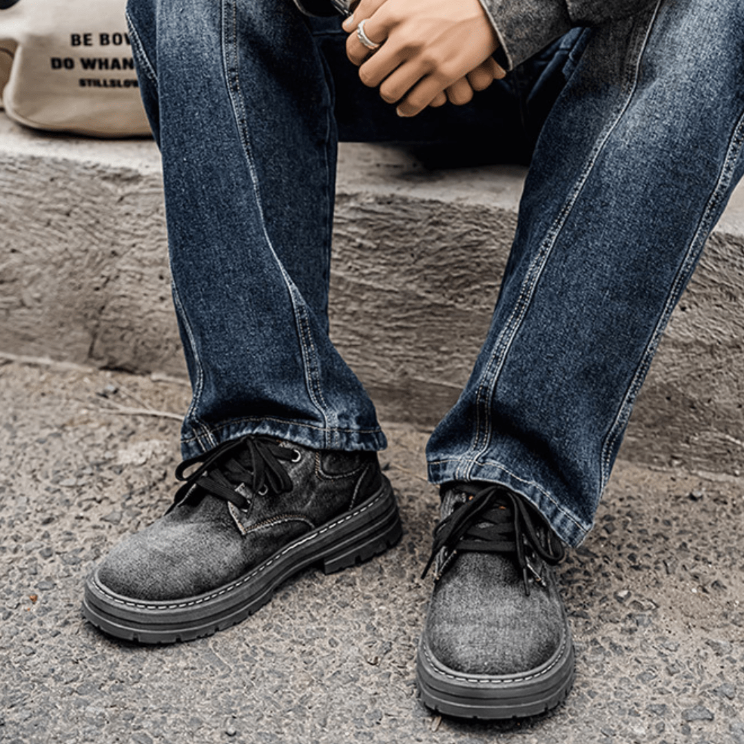 The Maverick Denim Boot - Black - 5.5