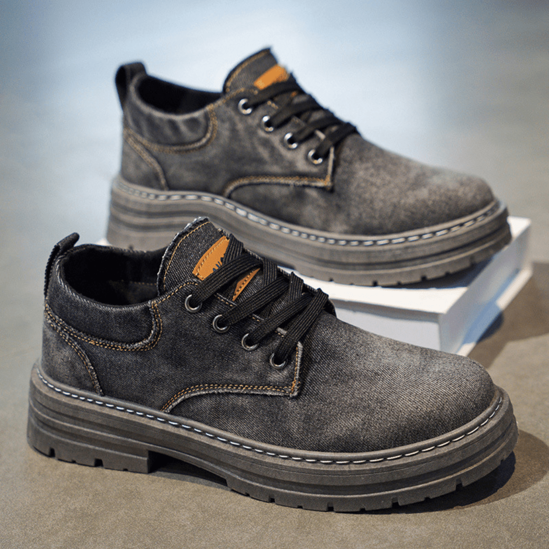 The Maverick Denim Boot - Black - 5.5