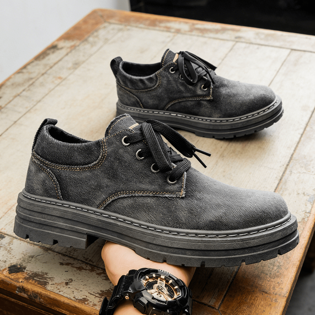 The Maverick Denim Boot - Black - 5.5