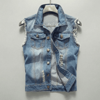 The Rawcut Denim Vest - Light Wash - XS