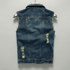 The Rawcut Denim Vest - Dark Wash - XS