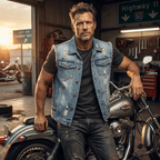 The Rawcut Denim Vest - Light Wash - XS