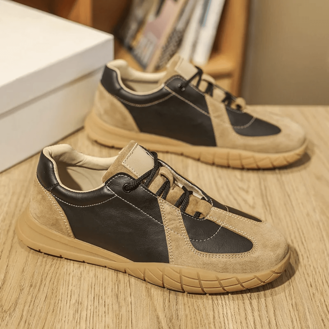 The Ruxton Leather Trainer - Black - 6