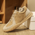 The Ruxton Leather Trainer - Khaki - 6