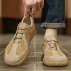 The Ruxton Leather Trainer - Khaki - 6