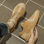 The Ruxton Leather Trainer - Khaki - 6
