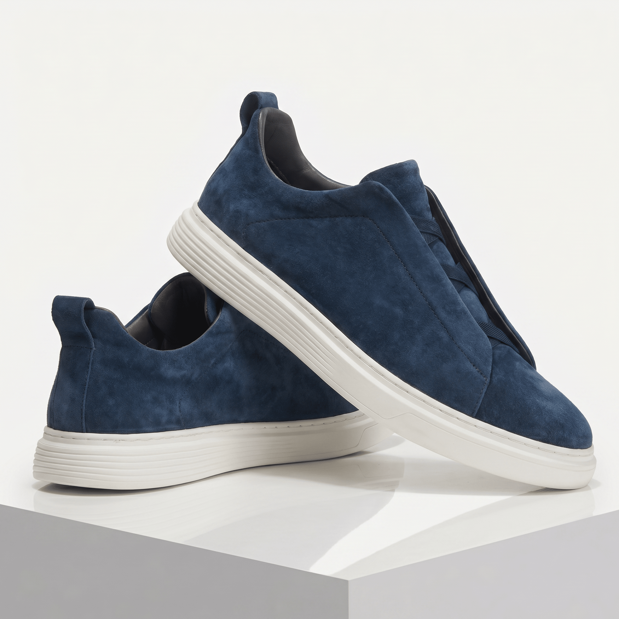 The Sinclair Suede Slip - On - Navy - 5.5