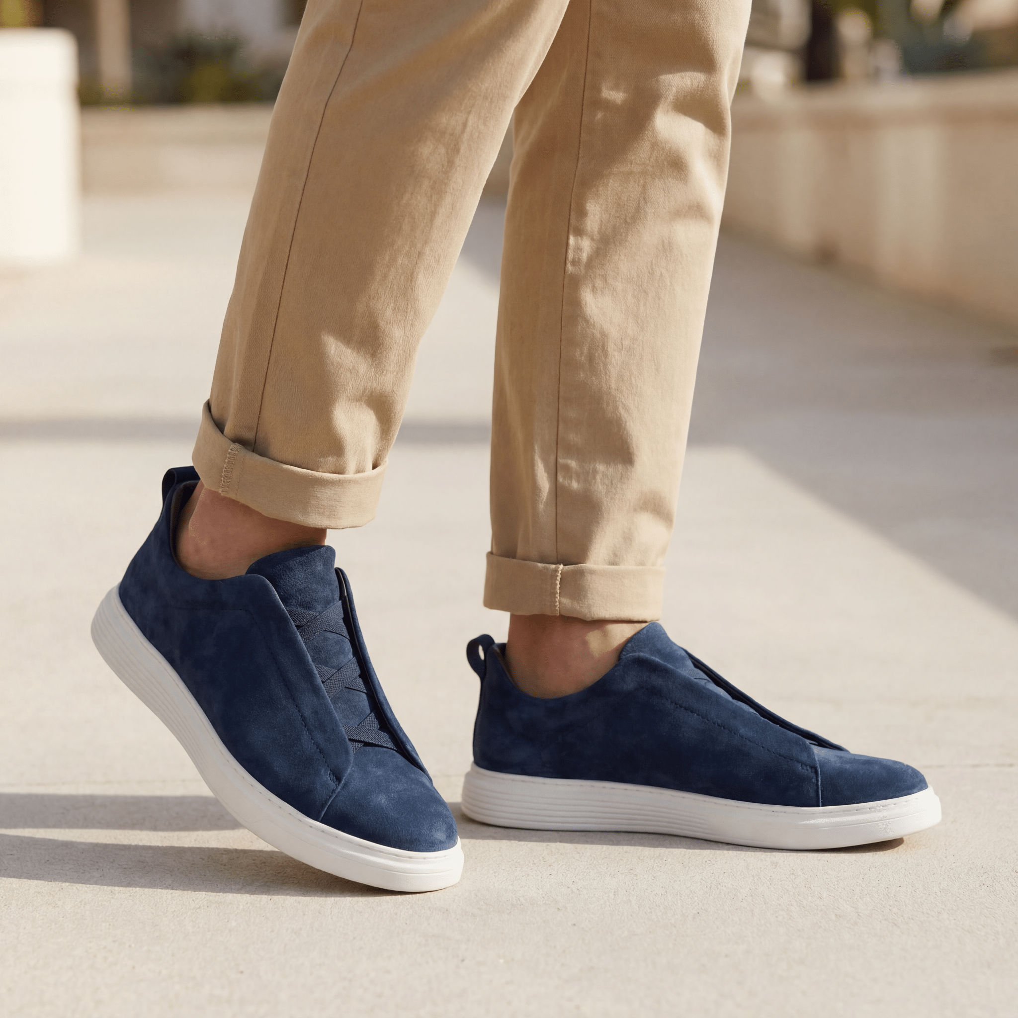 The Sinclair Suede Slip - On - Navy - 5.5