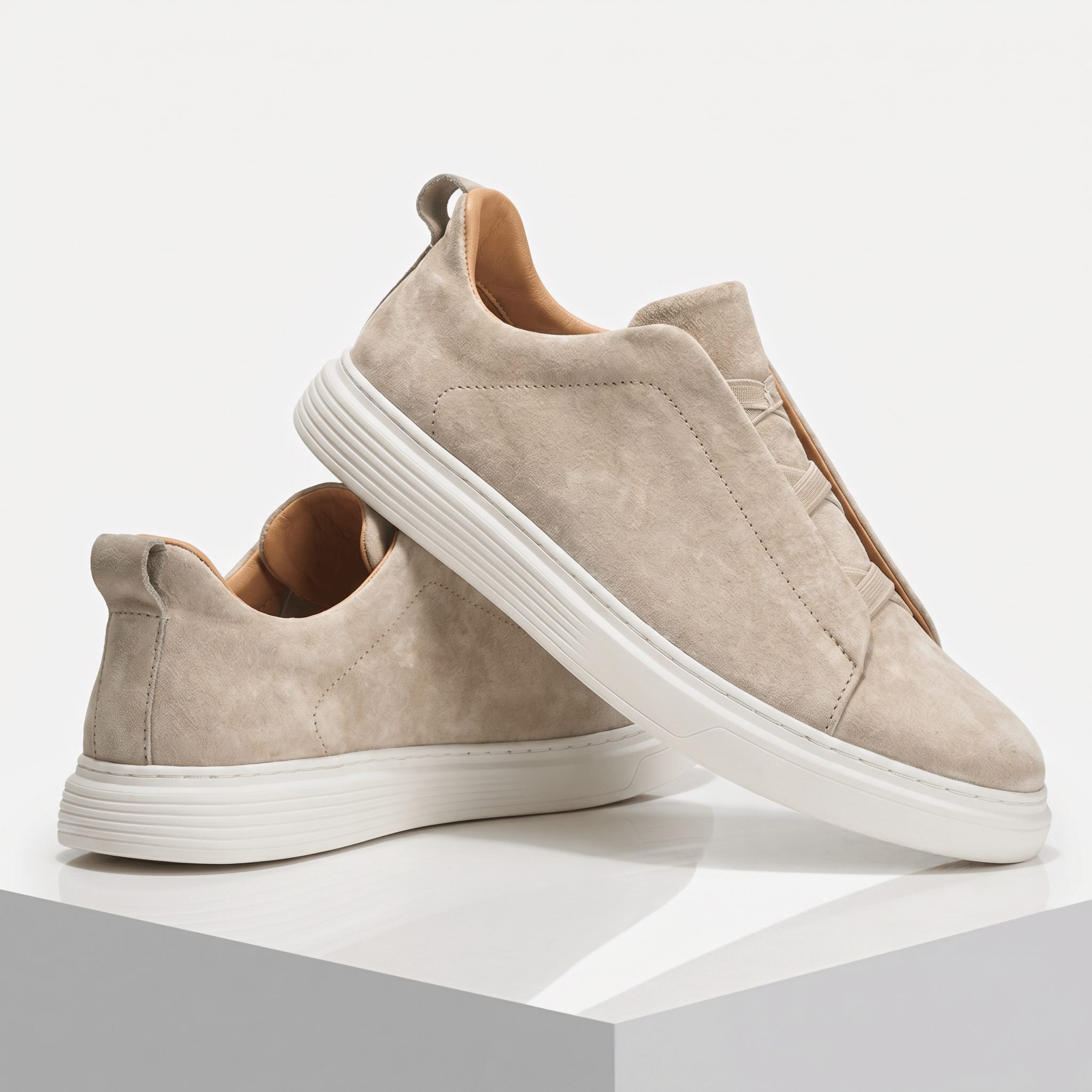 The Sinclair Suede Slip - On - Beige - 5.5