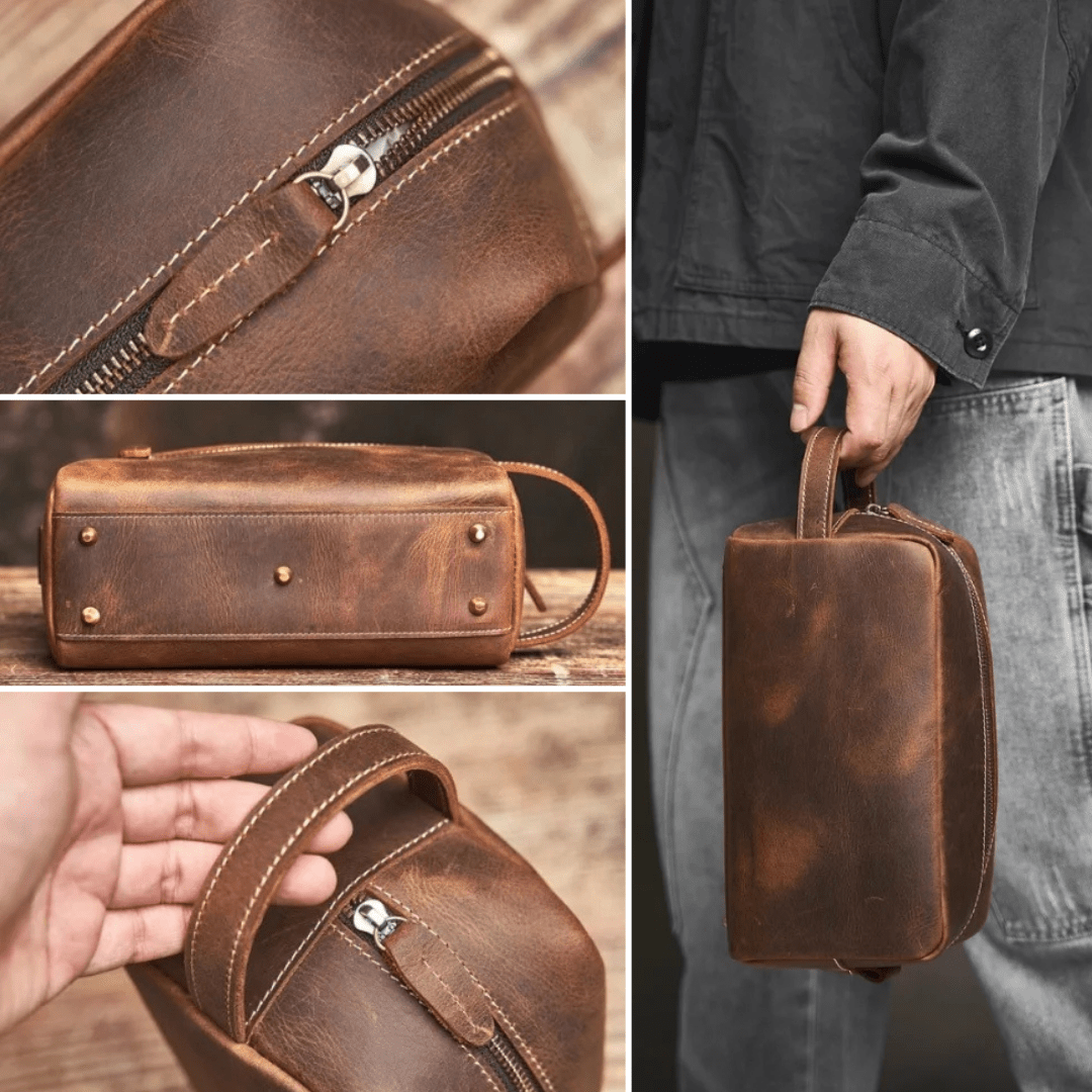 The Stonehide Leather Dopp - Greyson Vale