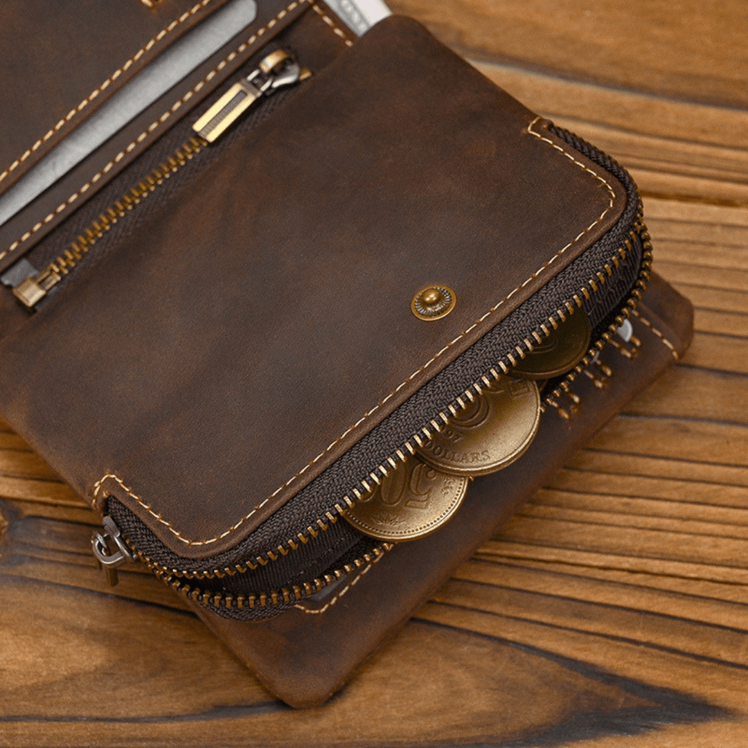 The Stonehide Switchback Leather Wallet - Greyson Vale