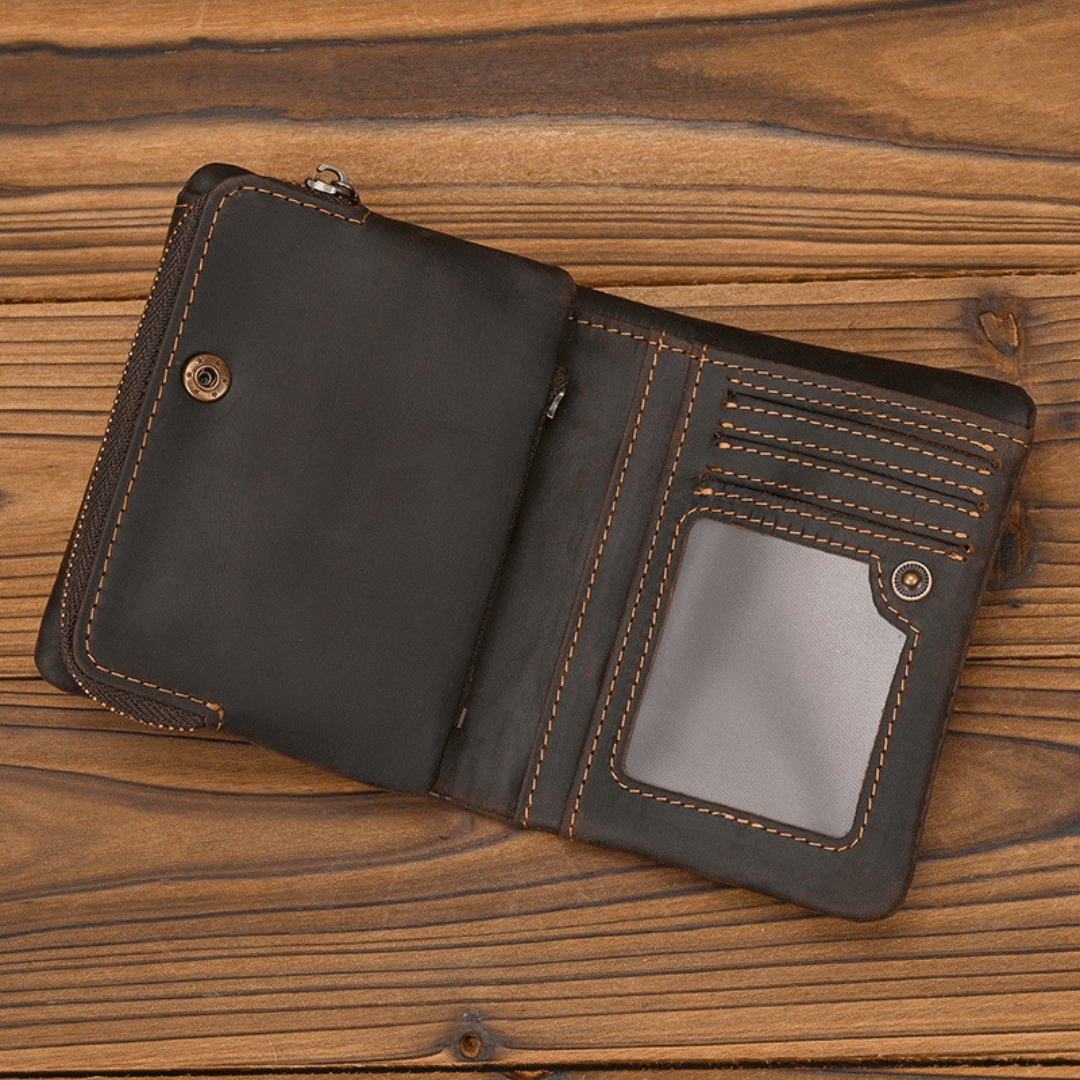 The Stonehide Switchback Leather Wallet - Greyson Vale