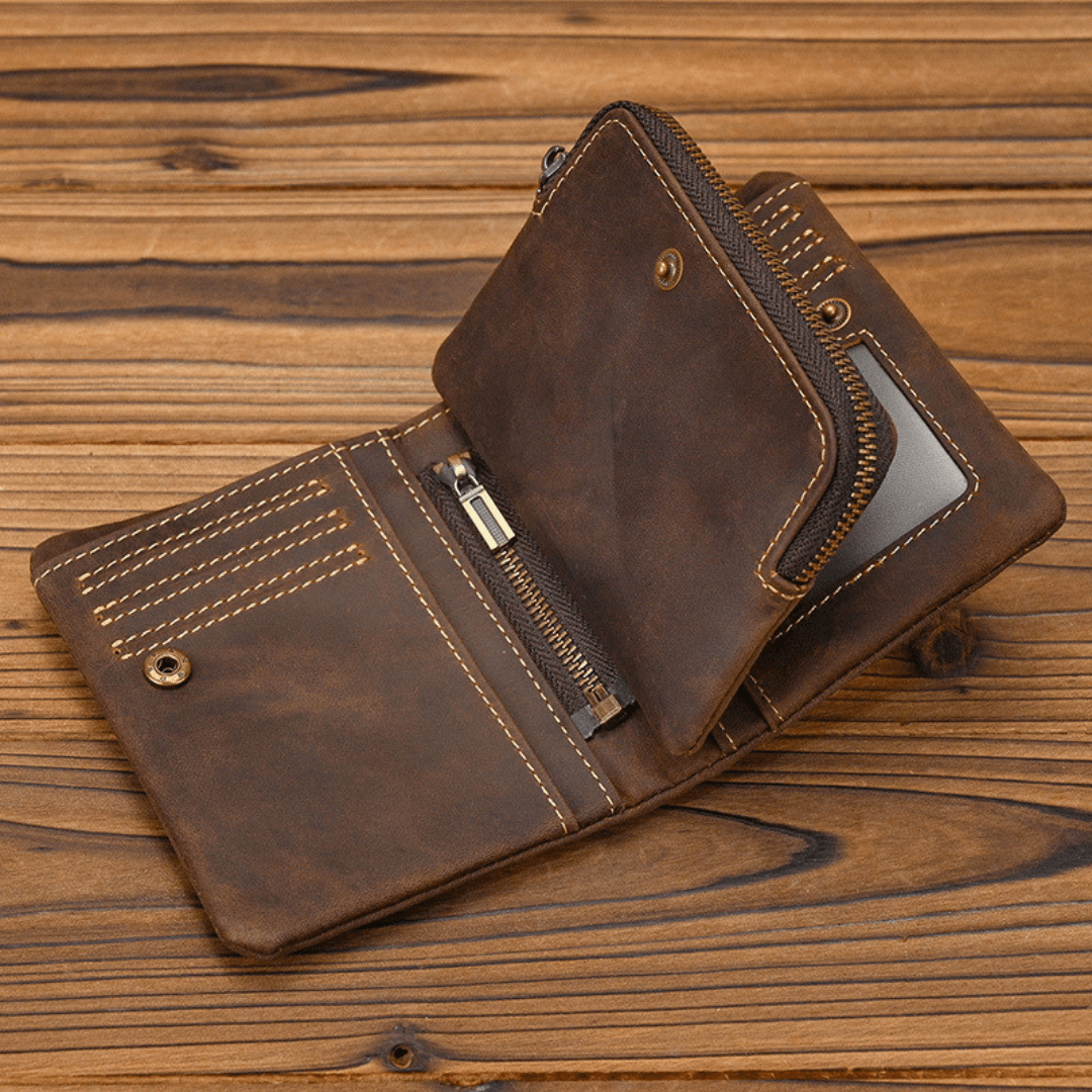 The Stonehide Switchback Leather Wallet - Greyson Vale