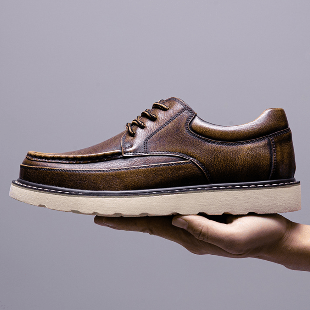 The Weston Leather Moc - Toe - Brown - 5.5