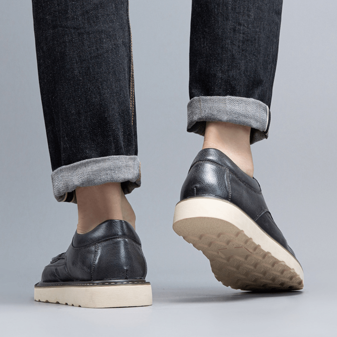 The Weston Leather Moc - Toe - Grey - 5.5
