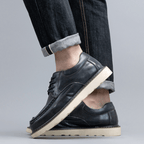 The Weston Leather Moc - Toe - Grey - 5.5