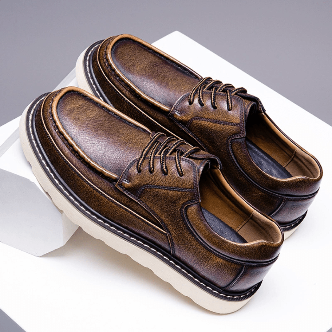 The Weston Leather Moc - Toe - Brown - 5.5