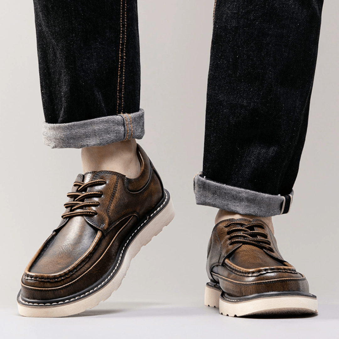 The Weston Leather Moc - Toe - Brown - 5.5