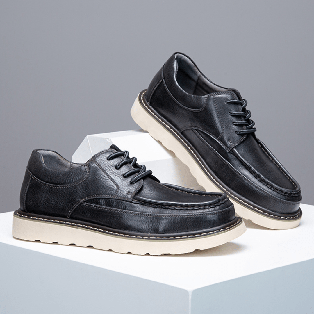 The Weston Leather Moc - Toe - Grey - 5.5