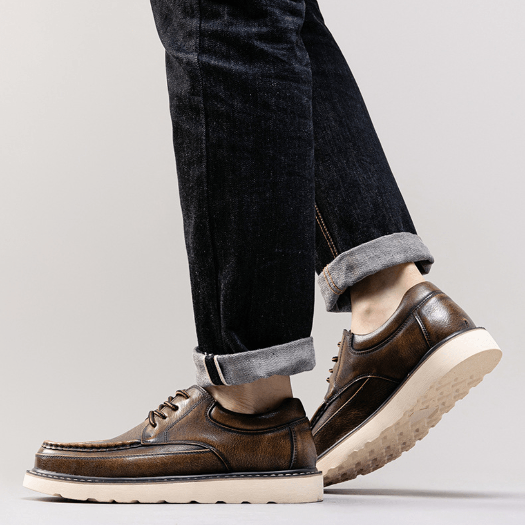 The Weston Leather Moc - Toe - Brown - 5.5